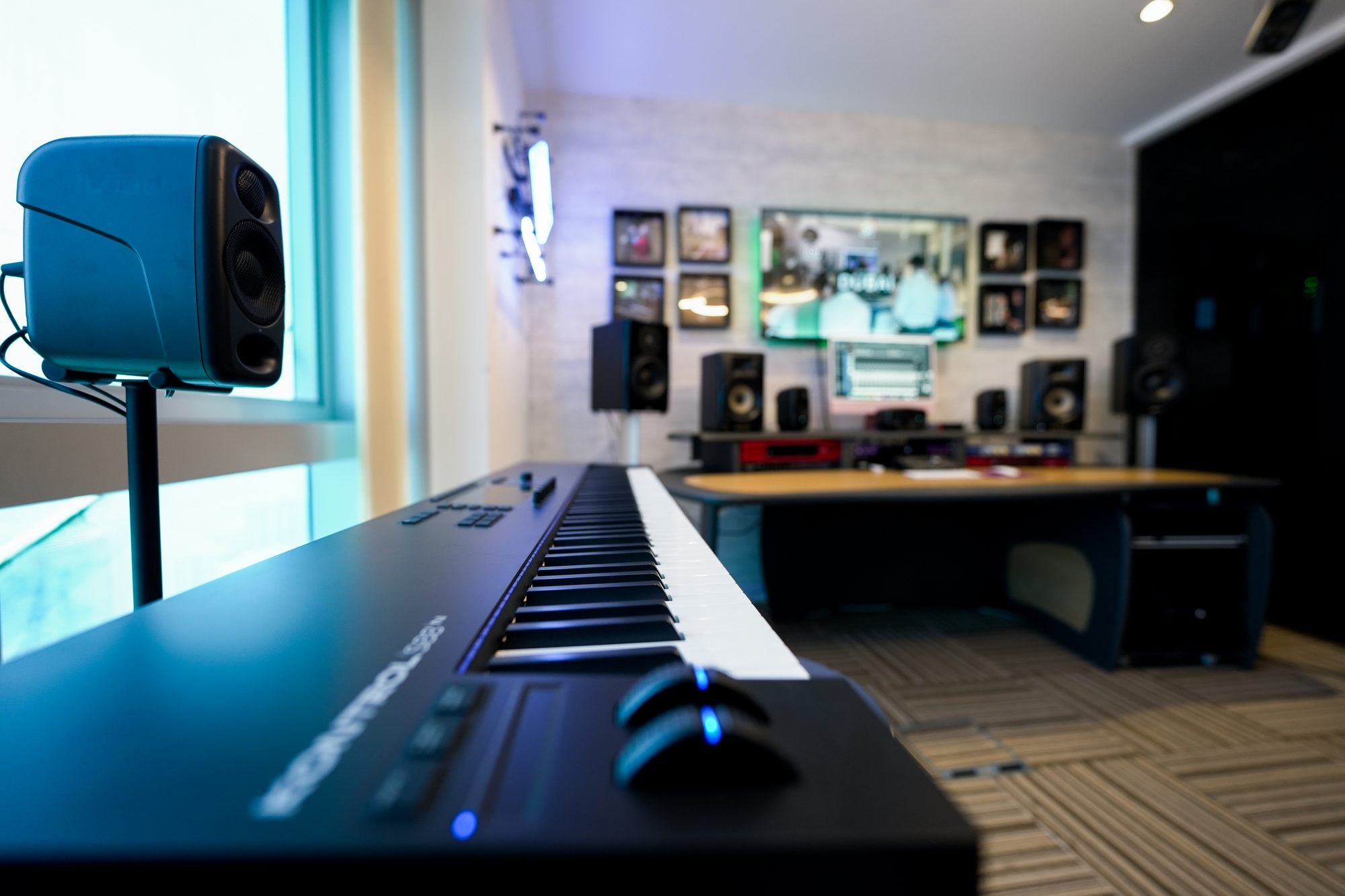 A controller and a nearfield, set up to be played